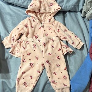 Little Me Pink Floral Kids Matching Set